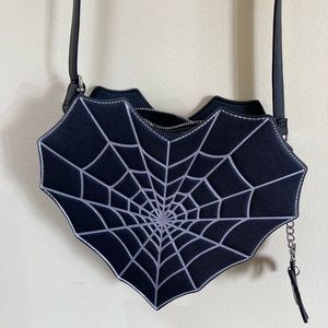 Spiderweb Halloween Heart Purse/Bag